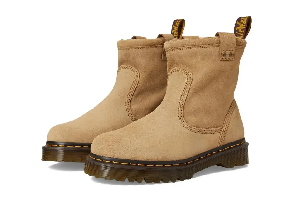 DR. MARTENS UNISEX ANISTONE LO LEATHER BOOTSSAND UK 3 (US MEN'S 4, WOMEN'S 5) M